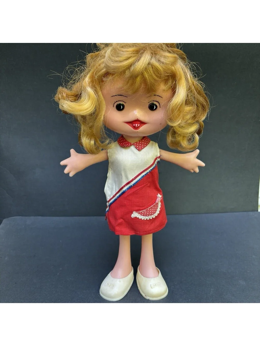 Rare! Vintage Camay TWO FACE Doll Creepy 1960-70s 15” Hong Kong